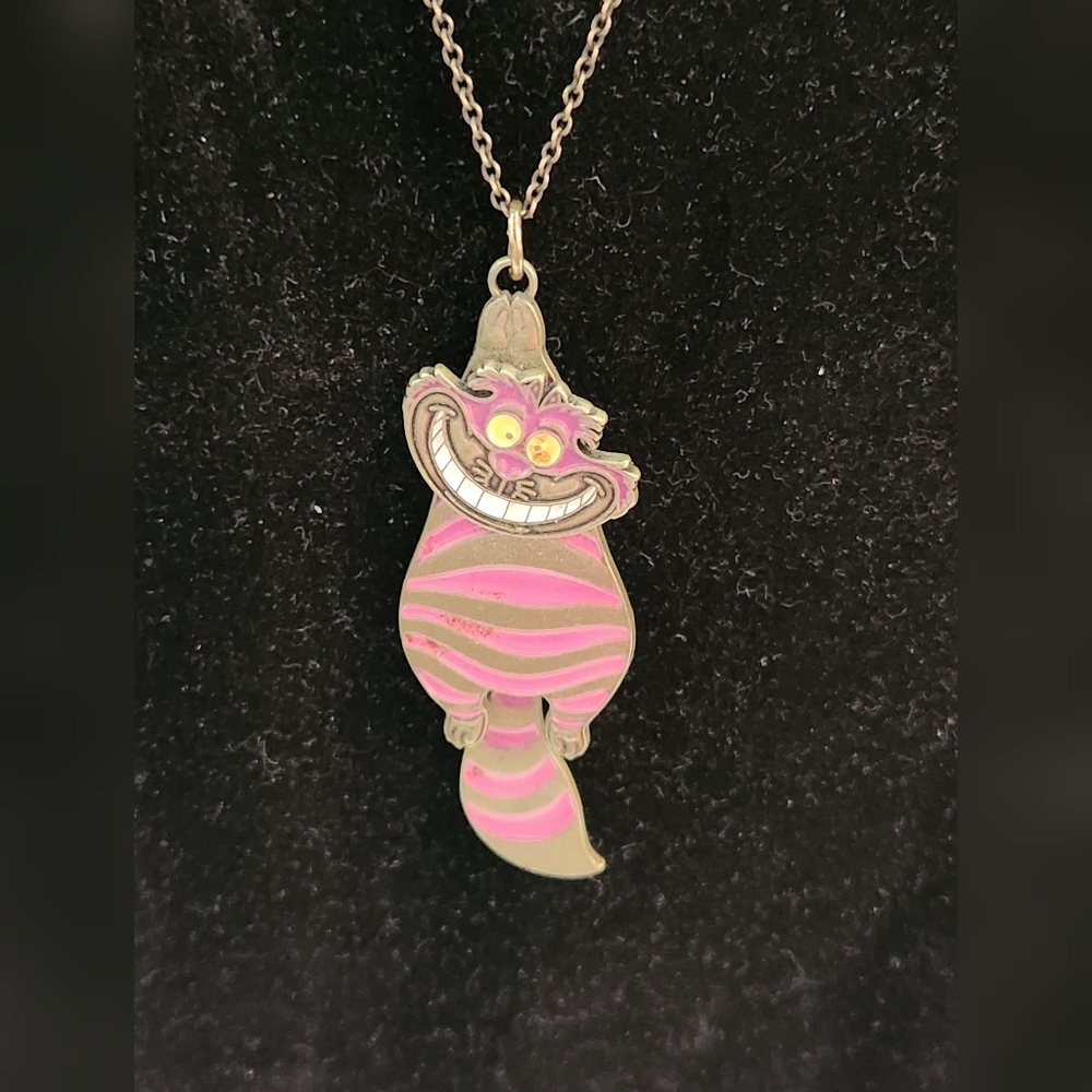 DISNEY Chesire Cat Necklace Dangling Pendant